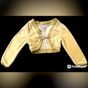 New - NWT Eliana et Lena Nice Velour Bolero in Citronelle / Lime / Sweetpea